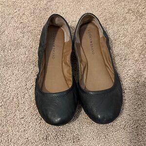 Lucky Brand Women's Black Leather Flats